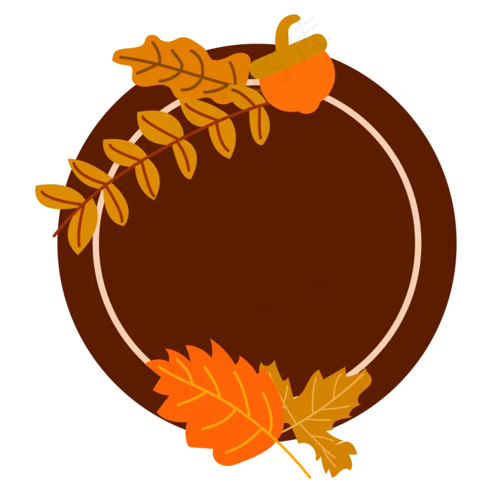 秋天植物框(2000*2000px 300 dpi )ai矢量模版下载