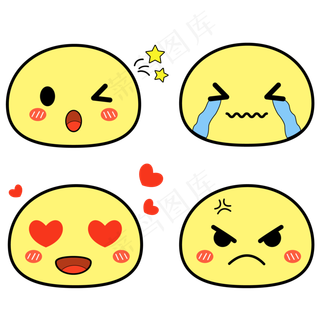 矢量卡通表情素材,免抠元素