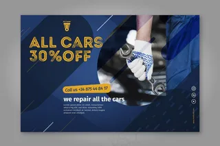 我们修理所有的汽车技工横幅banner