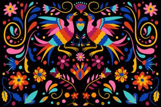 彩色平面墨西哥背景