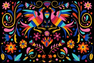 彩色平面墨西哥背景