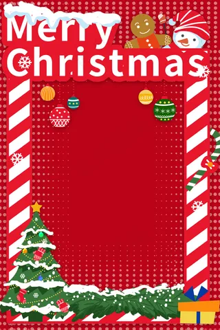 圣诞节红框圣诞边框