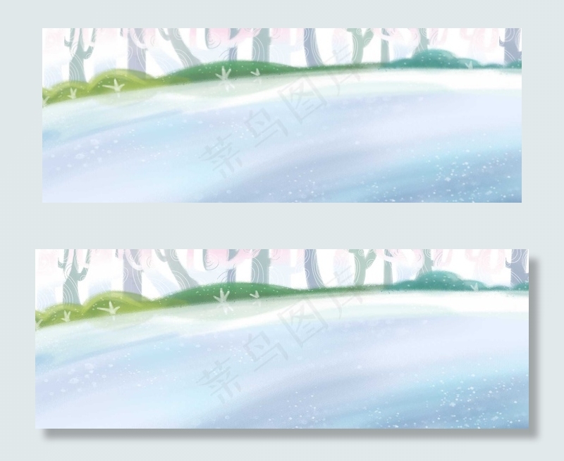 淘宝初秋清新冰雪限时促销banner(1920*700px 	       )psd模版下载