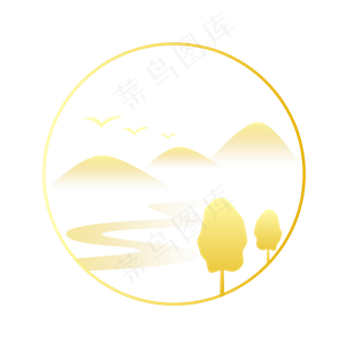 寒露山水树木风景