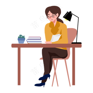 教师节老师批阅作业PNG