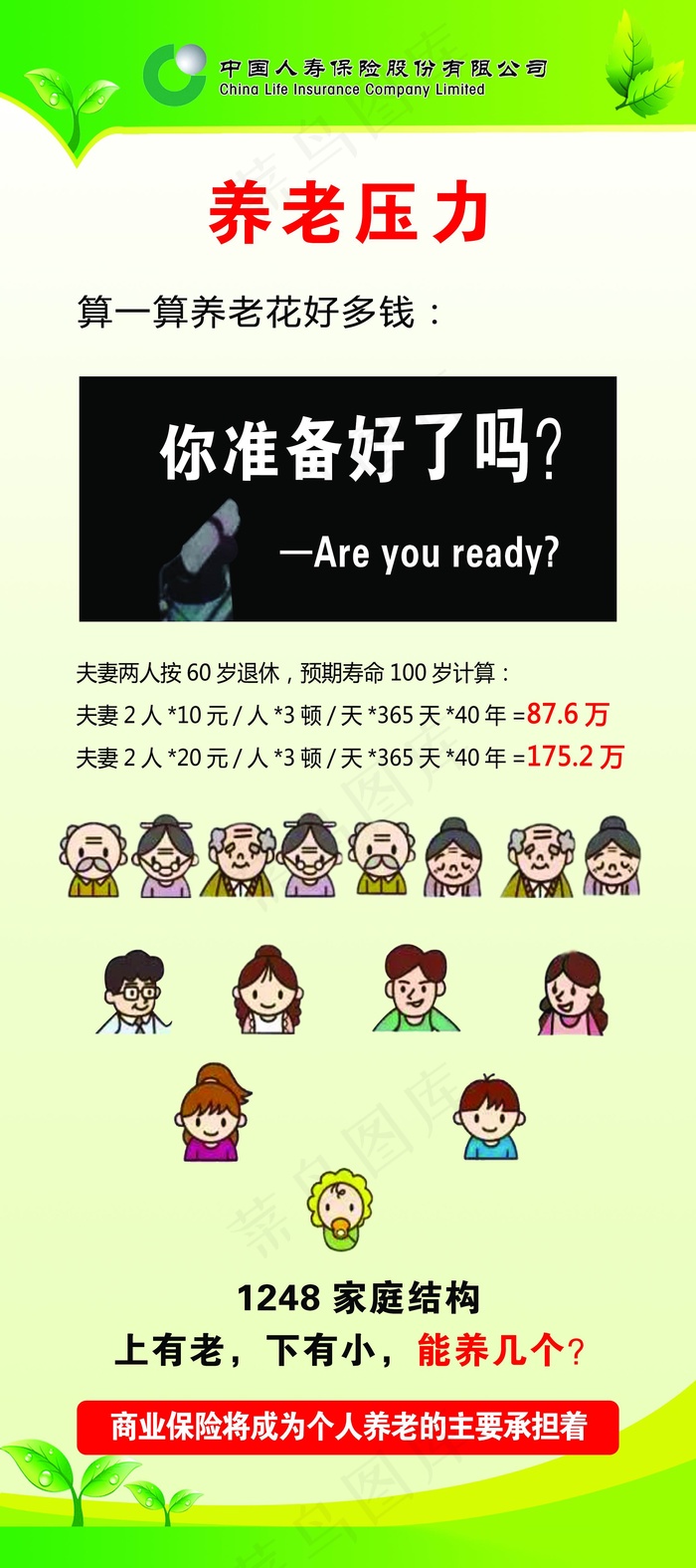 保险宣传展架设计psd模版下载