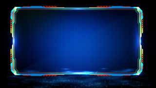蓝色发光科技的抽象未来背景科幻框架hud ui