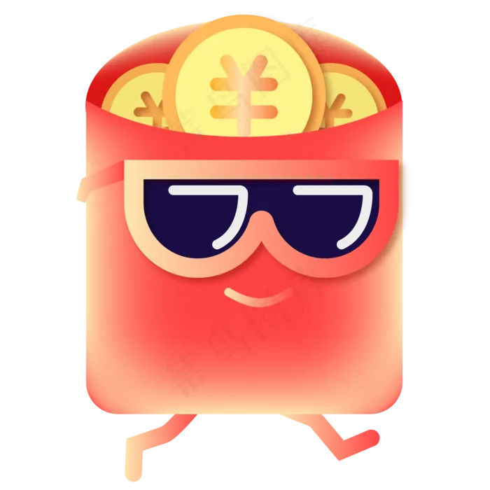 双十一立体红包拟人(2000X2000(DPI:300))ai矢量模版下载