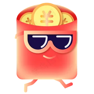 双十一立体红包拟人