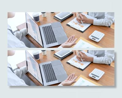 商务人士与同事交谈讨论计划分析财务文件数据图表及会议中的成功团队概念。