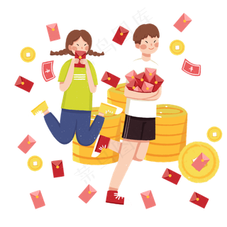 活动撒钱抽奖人物