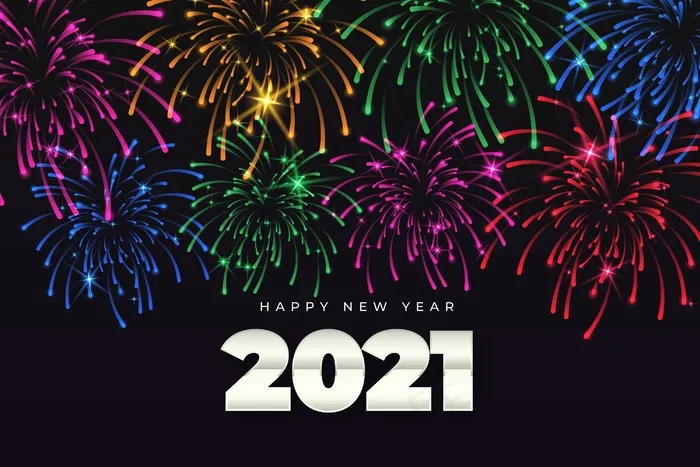 2021年新年烟花汇演eps,ai矢量模版下载