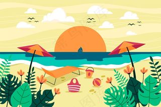 夏季景观-缩放背景