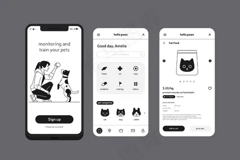 训练你的宠物手机app手机app移动应用程序app