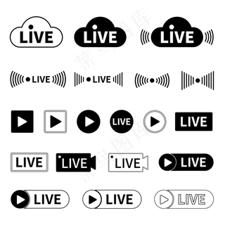 黑色直播图标