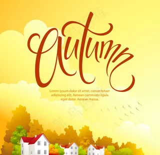 秋季乡村景观模板