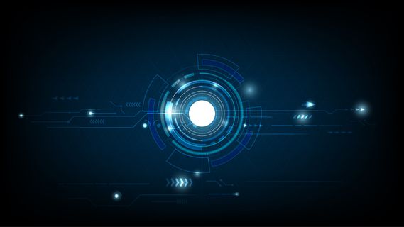 抽象技术圈数字高新技术设计。