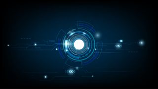 抽象技术圈数字高新技术设计。