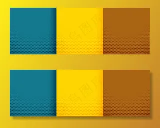 优雅的半色调背景设置为绿松石黄色和棕色