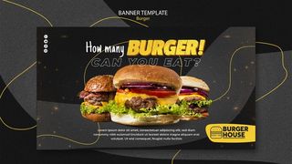 汉堡横幅banner模板