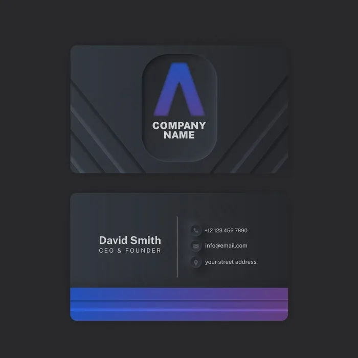 简约neumorph名片eps,ai矢量模版下载