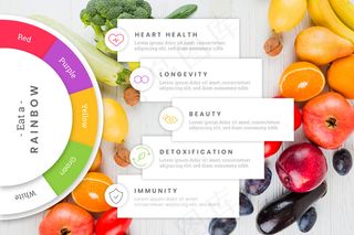 五彩吃彩虹信息图模板