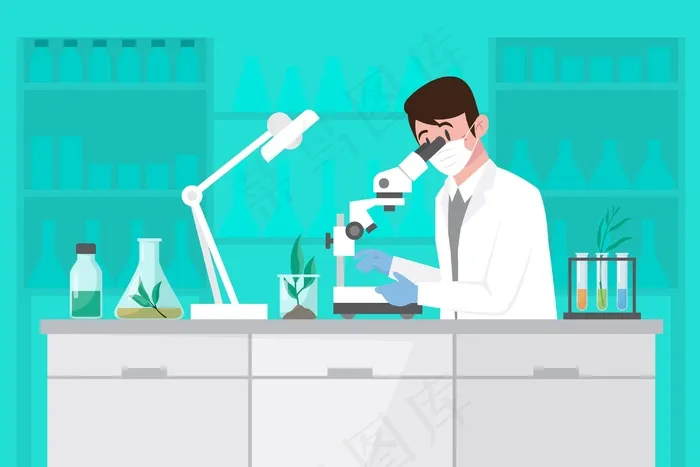平面生物技术图eps,ai矢量模版下载