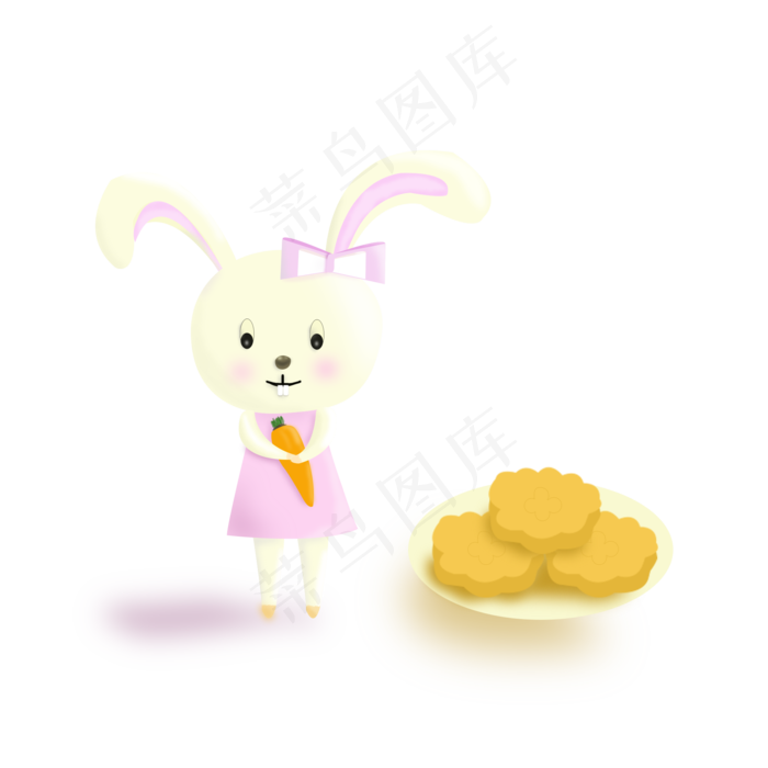 中秋节月兔元素设计(2000X2000(DPI:300))psd模版下载