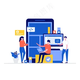 年轻人都从事网页、网页开发。现代风格的登录页，手机app移动应用程序，海报，宣传单,DM传单，模板，网页横幅banner，信息图，英雄形象。