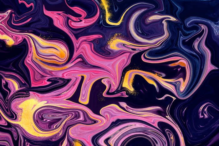 金色光泽纹理的液体大理石背景