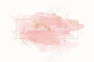 粉彩桃色金框水彩