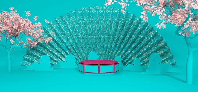 c4d小清晰风格中国风新年