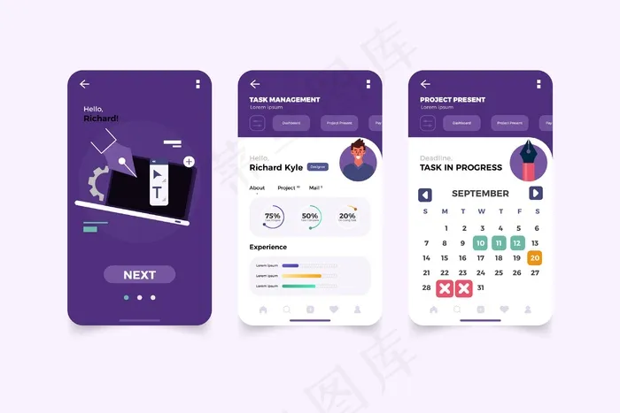任务管理应用程序eps,ai矢量模版下载
