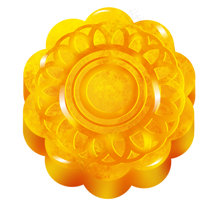 黄色美味月饼(2000X2000(DPI:300))psd模版下载