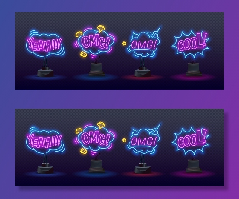 小丑霓虹灯招牌