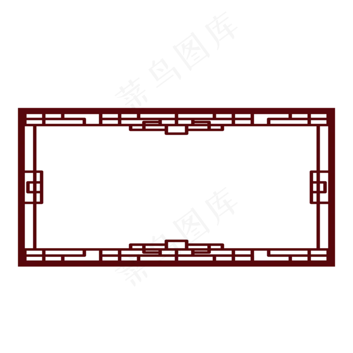 卡通红色的古典边框(2000X2000(DPI:300))ai矢量模版下载