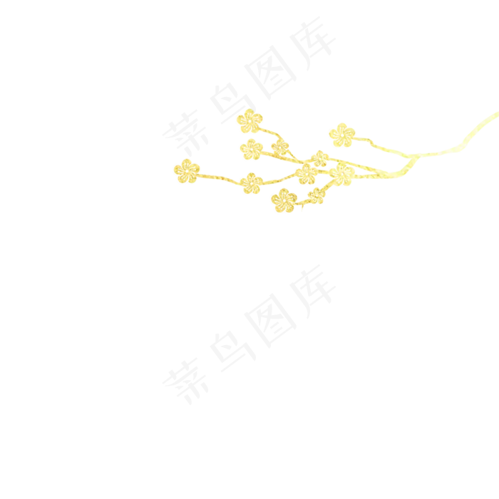 金色植物装饰下载(2000*2000px 300 dpi )psd模版下载