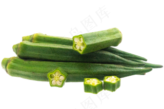切开蔬菜秋葵