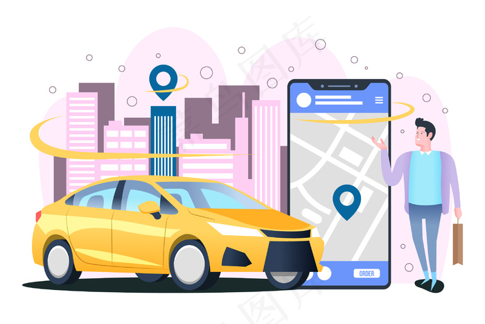 出租车应用概念