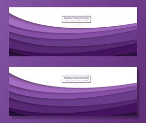 剪纸横幅banner背景下的抽象创意浪潮