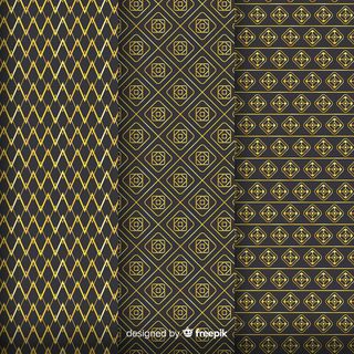 几何金色奢华图案系列