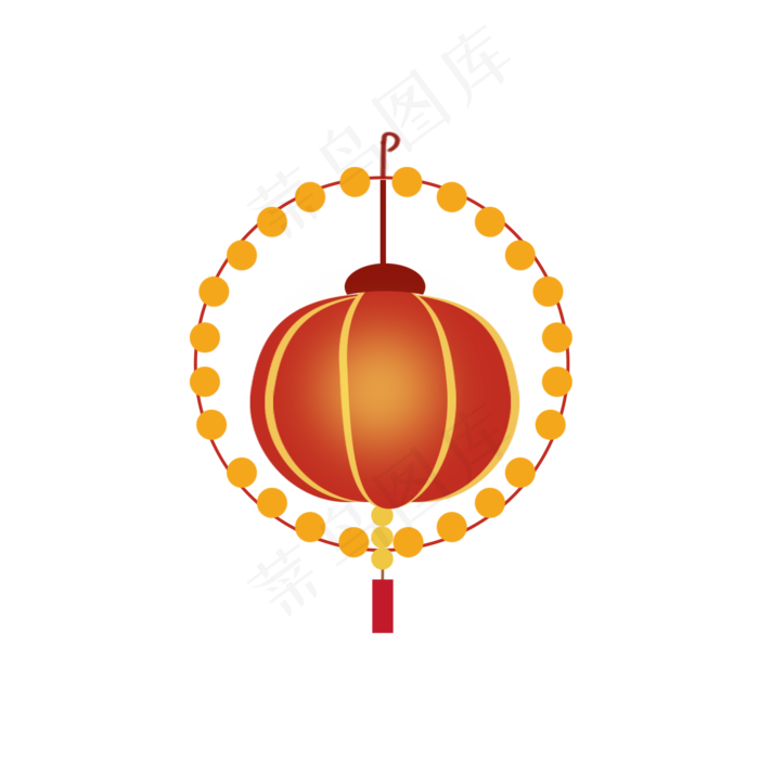 灯笼花灯红色中秋节节日元素