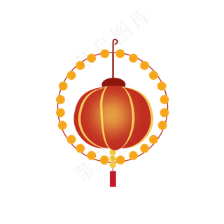 灯笼花灯红色中秋节节日元素