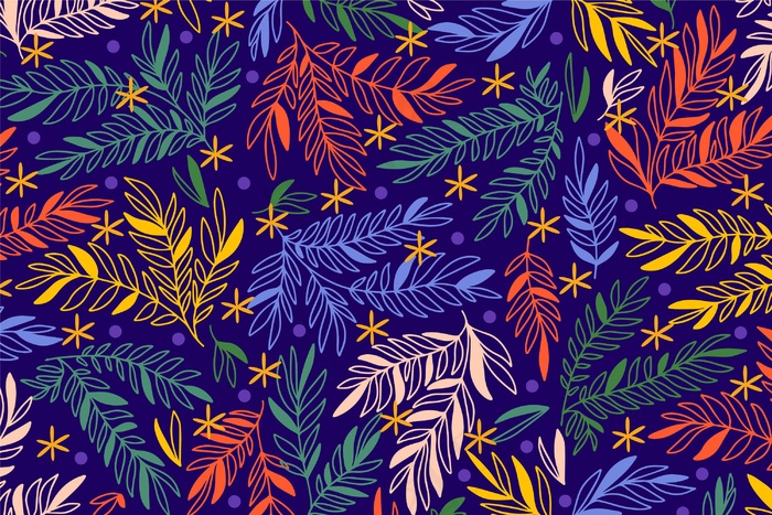 彩色花卉图案eps,ai矢量模版下载