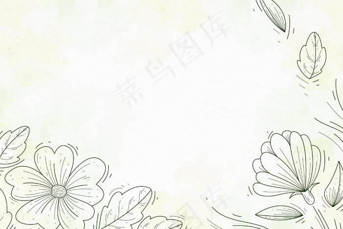 粉彩手绘元素壁纸eps,ai矢量模版下载