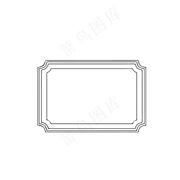 个性黑线框(2000*2000px 72 dpi )ai矢量模版下载