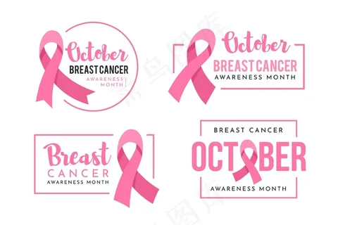 乳腺癌宣传月标签
