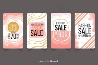 抽象时装销售模板故事