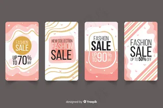 抽象时装销售模板故事