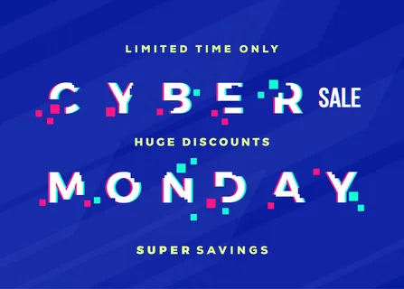 网络星期一销售摘要卡，压片或海报模板。